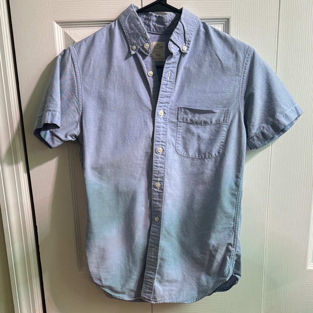 J. Crew Men's Sky Blue Casual Button-Down Shirt